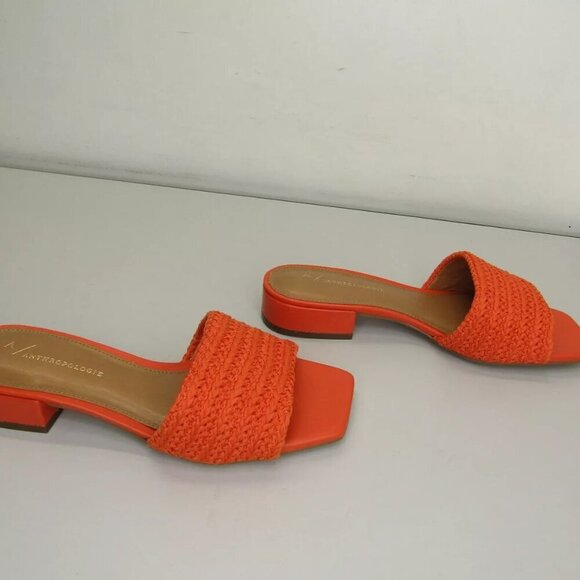 NEW ANTHROPOLGIE Womens Coralie Mule Slide Cushion Square Toe Heel Size 5.5 - Picture 8 of 10